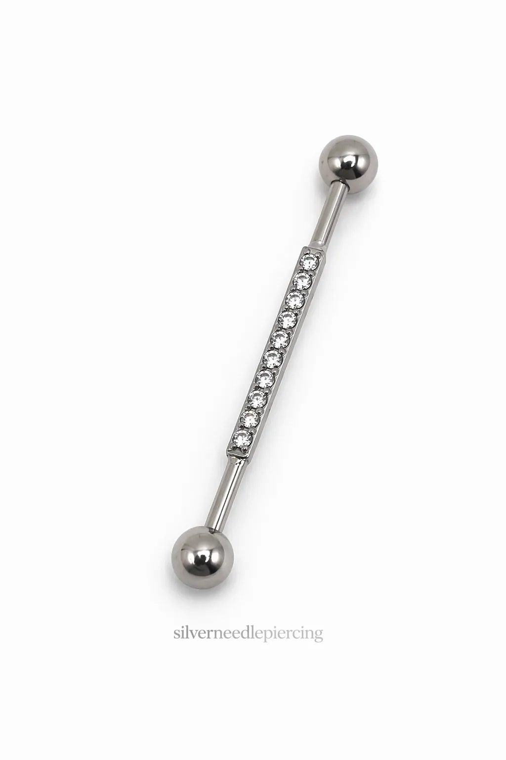Industrial Barbell mit Cubic Zirconia 