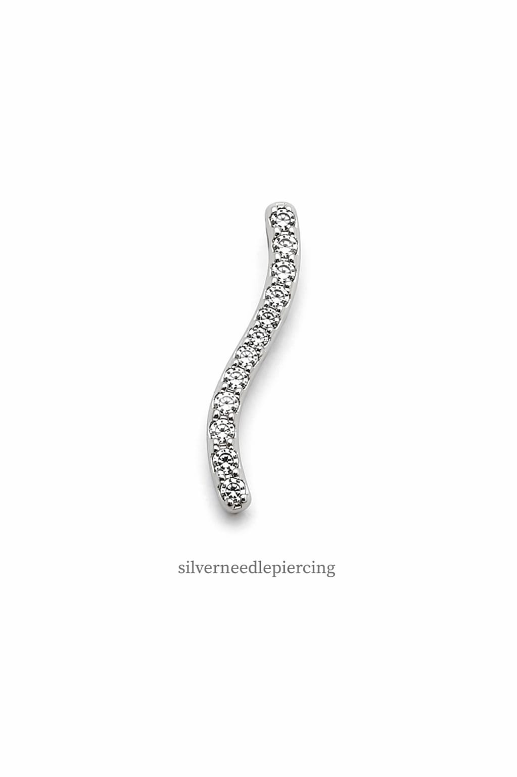Long Crystal Line 925er Sterling-Silber