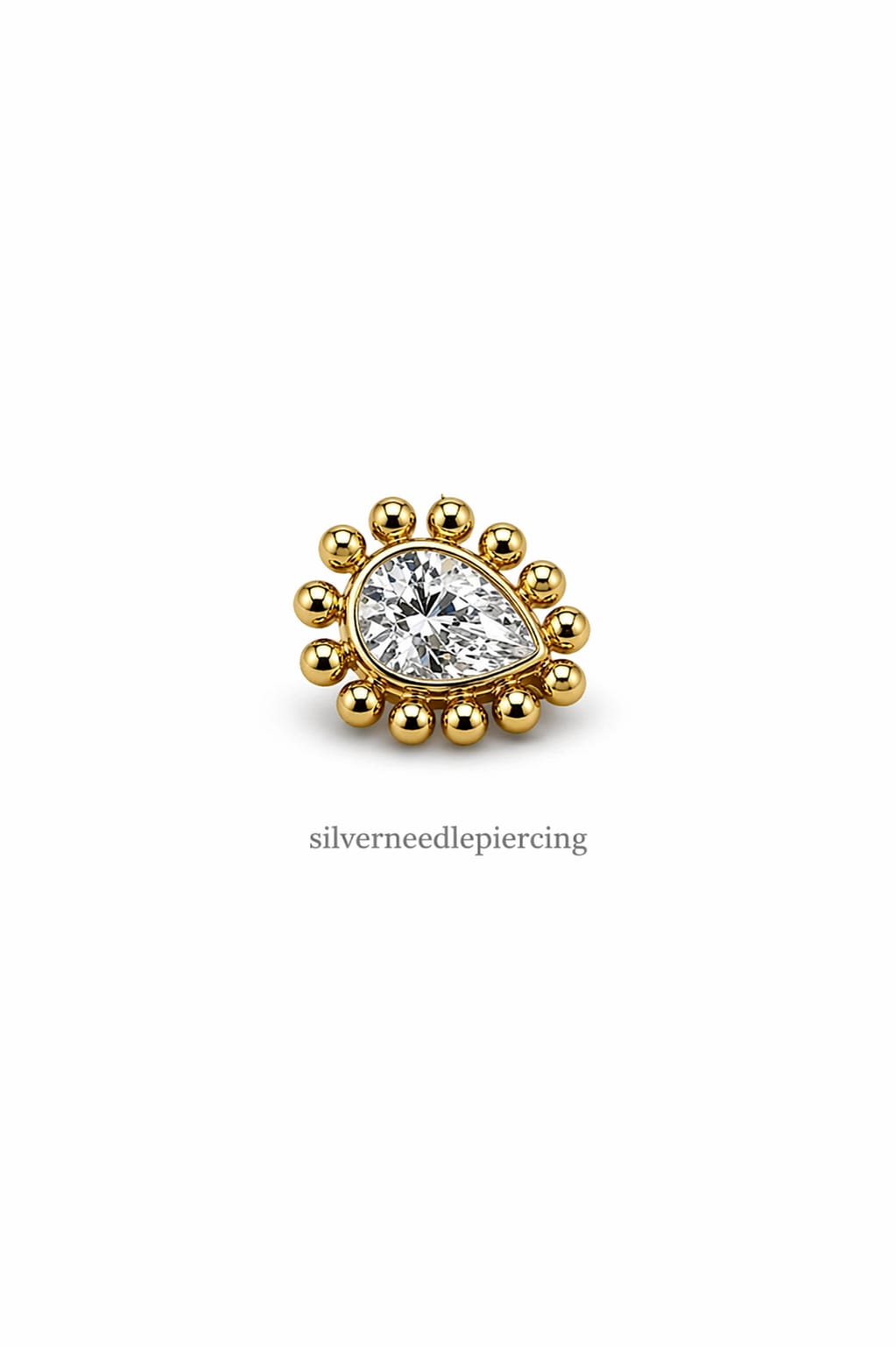 Crystal Teardrop Gold 
